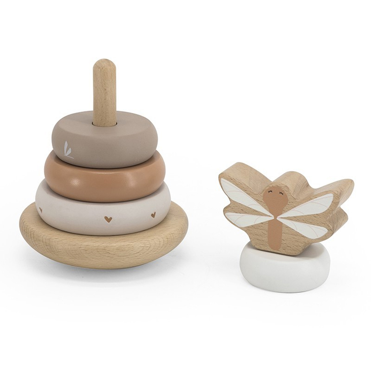Educational Toy Wooden Stacking Ring for Kids