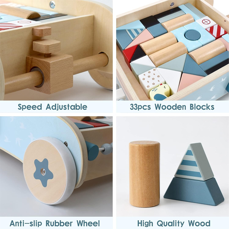 Factory OEM Wooden Baby Walker with Speed Control