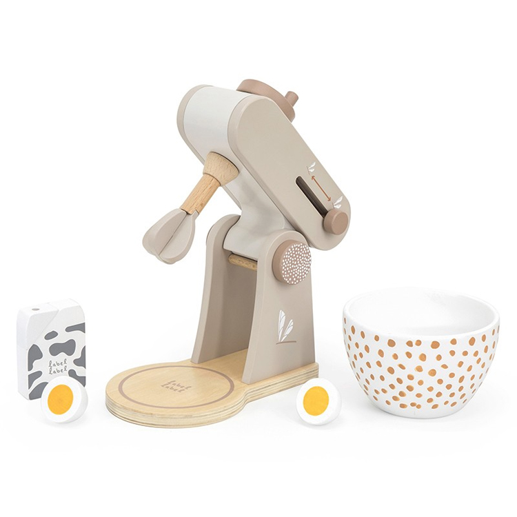 Baking Pretend Play Kitchen Wooden Mixer Toy Set For Kids