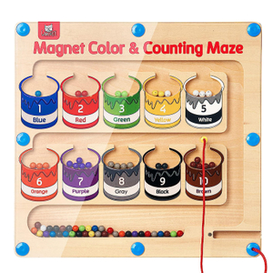 Montessori Color Matching Learning Wooden Magnetic Maze Toys
