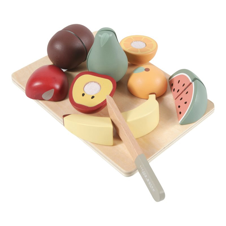 Simulation Play Wooden Fruit Cutting Toy Set